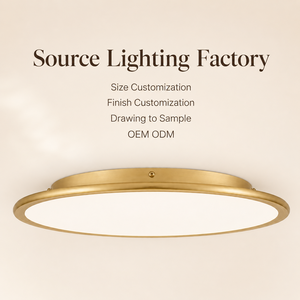 Minimalist Round <b>LED</b> Ceiling <b>Light</b> Aluminum Frame <b>with</b> Acrylic <b>Diffuser</b>, Gold Finish Ultra-Thin Design for Bedroom Living Room - Product Image 6
