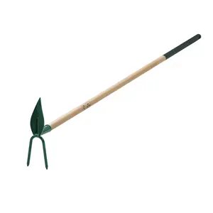 Best quality manufacturer steel hoe long heart and bident handle 130 cm for gardening and agriculture