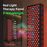 Panel de Terapia de Luz Roja de 9 Longitudes de Onda, Negro, de Cuerpo Completo, con Software y Logotipo Personalizables