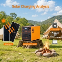 Kits de générateur solaire à charge rapide 1200 Wh avec protection BMS, station d'alimentation hors réseau pour le camping, les événements en plein air et les situations d'urgence