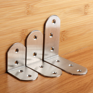 Support d'angle en acier inoxydable JINNATE 50x50 65x65 85x85mm, épaisseur 2,5mm, support de meuble - Product Image 4
