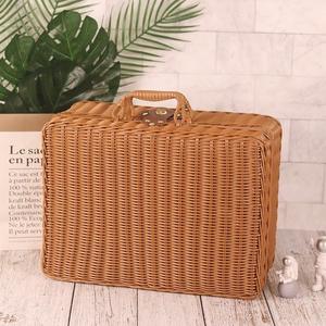 حقائب سفر نسائية من الخيزران للبيع بالجملة، صندوق تخزين عتيق مصنوع يدوياً من الخيزران والقش من أفضل مورد في فيتنام - Product Image 1