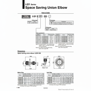 Accesorios de montaje de tubo de fluoropolímero SMC Pneumatics modelo - Product Image 1