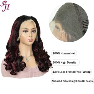 FH Wholesale Brazilian Human Hair <b>Wigs</b> Vendor 1b-99j# Straight Glueless 4x4 <b>Lace</b> Front Raw Vietnamese <b>Wigs</b> - Product Image 6