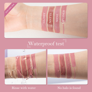 Biểu Tượng Tùy Chỉnh Bán Buôn 3 Loại Lâu Dài Không Thấm Nước <span class=keywords><strong>Matte</strong></span> Son Môi Lỏng Đặt Vegan Khỏa Thân Long Lanh Son Bóng Nhãn Hiệu Riêng - Product Image 3