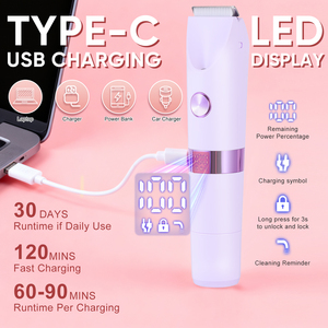 Rasoir électrique portable pour femmes, appareil d'épilation sans douleur rechargeable, batterie longue durée, épilateur USB - Product Image 6