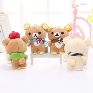 Oso de peluche <span class=keywords><strong>Kawaii</strong></span> de 10 cm, súper suave, bordado, con diseño de llavero y colgante, accesorio. - Product Image 4