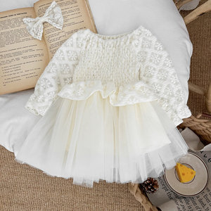 Robe de princesse en dentelle d'été pour bébé fille d'un an, fine, pour célébration du centième jour et banquet - Product Image 1