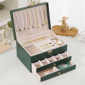 Clear Acrylic Jewelry Organizer 3 Drawers Velvet Lining <b>Display</b> <b>Case</b> for Rings Earrings Necklaces - Product Image 5