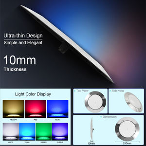 ضوء لاسلكي مقاوم للماء IP68 بجهد 12 فولت لحمامات السباحة، مصنوع من الفولاذ المقاوم للصدأ 316L ومحشو بالراتنج، إضاءة LED تحت الماء لحمامات السباحة - Product Image 2