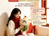Robot de Noël IA, Compagnon Robot Interactif Parlant pour Enfants, Jouet d'Apprentissage Linguistique, Utilise l'Intelligence Artificielle Saimi
