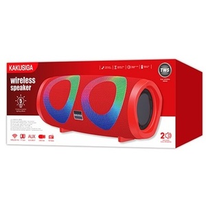 Enceinte Bluetooth KAKUSIGA 10W Rouge avec radio FM, portable, pour utilisation en extérieur - Product Image 4