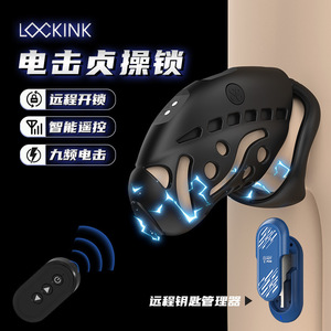 Candado de castidad eléctrico Lockink con control remoto y función de descarga para hombres - Product Image 1