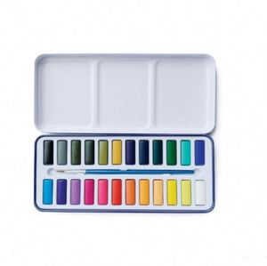 สีน้ำแบบเค้ก 24 สี สำหรับศิลปิน เด็ก และผู้เริ่มต้น ฝึกวาดภาพบนผืนผ้าใบ ขนาด 5 มล. - Product Image 1