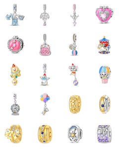 Tendencia Turística Verano: Abalorio Colgante para <span class=keywords><strong>Bolso</strong></span> de Cóctel, Accesorios de Joyería DIY, Pulsera, Plata/Oro, Zirconia, Forma de Corazón, para Mujer - Product Image 1