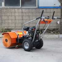 Machine de déneigement 3 en 1 autotractée, souffleuse, balayeuse, déneigeuse, moteur à essence Loncin 196cc 6.5HP avec brosse de balayage de 80 cm