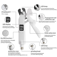 Coupe-ongles et tondeuse intelligentes 2-en-1 pour animaux de compagnie, en acier inoxydable, avec écran HD en ABS, poignée ergonomique, respectueuses de l'environnement, pour le toilettage des chats et des chiens