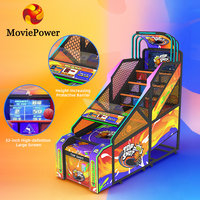 Machine de jeu d'arcade à monnayeur pour deux joueurs, jeu de tir Tic-tac-toe et jeu de basket-ball au panier