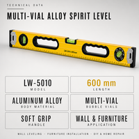 Niveau à bulle en alliage multi-vibrométries pour le nivellement des murs et l'installation de meubles CE RoHS OEM ODM Vente en gros