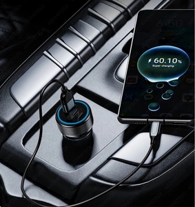 Nuevo producto, toma de encendedor de cigarrillos de 78W, doble tipo C, cargador rápido USB, adaptador de alimentación Led, salida QC3.0, coche para camión para <span class=keywords><strong>iPhone</strong></span> 16 - Product Image 3