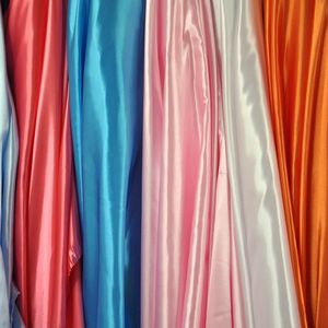 Lụa satin 100 polyester căng vải cho quần áo Dresses lót voan ngọc trai nhuộm đồng bằng vải dệt - Product Image 3