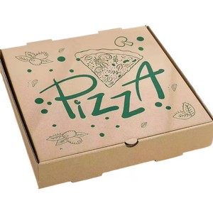 Boîte à pizza personnalisable, emballage biodégradable, impression offset quadricolore, doublure en kraft, carton de stockage alimentaire - Product Image 1