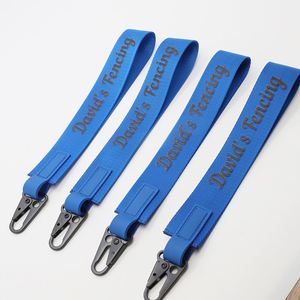 Personalized Construction Contractor Branding Gifts Wholesale Custom Logo Nylon Tactical Key Straps Lanyards - Product Image 1