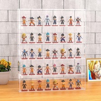 Vitrine en acrylique pour figurines Mini Funko Pop, éclairée par LED, écologique, anti-poussière, transparente, murale ou de bureau, rangement 5 niveaux
