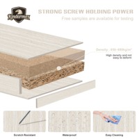 Panneau MDF mélaminé 4x9 pieds, motif grain de pierre, pour meubles de cuisine et salle de bain, étagère décorative, feuille ignifuge et résistante à l'humidité