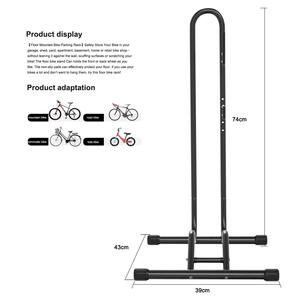 Soporte de suelo para bicicleta, estante de estacionamiento, soporte de almacenamiento para <span class=keywords><strong>garaje</strong></span> para bicicleta, interior, exterior, montaña, bicicletas de carretera, soporte vertical para bicicleta - Product Image 3