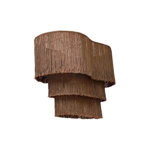 Bohemian Style Handcrafted Three Tiered Rattan Ceiling Light Oval <b>Drum</b> Shade Chocolate Color Large Size LED Pendant <b>For</b> Living - Product Image 5