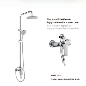 Système de douche mural rétractable à 2 fonctions en laiton de luxe pour hôtel, avec noyau de valve en céramique, système de pluie pour salle de bain - Product Image 2