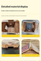 Grande niche pour chien en bois de luxe classique avec fermeture à bouton, pour l'extérieur et l'intérieur, anti-corrosion, en bois massif, pour chiens, toutes saisons