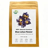 Té de Flores de Loto Azul Premium, Natural y Herbal, de Marca Privada OEM, Venta al Por Mayor de Fábrica China, Suplemento de Flores Secas Integrales
