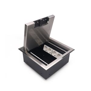 Boîte de prise de sol encastrée avec couvercle à fermeture douce et sortie de câble anti-poussière pour système de gestion des câbles - Product Image 3