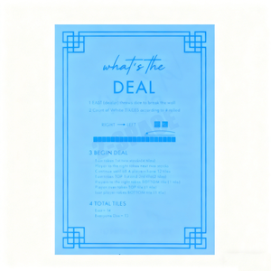 Baby Blue Custom Logo <strong>Majong</strong> Tile Shuffler Family Entertainment <strong>Set</strong> of 2 American Mahjong Tile Mixer Cards - Product Image 3