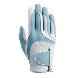 Gant de golf extensible de haute qualité pour main droite, en cuir PU, bleu clair et blanc, antidérapant, avec fermeture auto-agrippante, gant de sport unisexe - Product Image 1