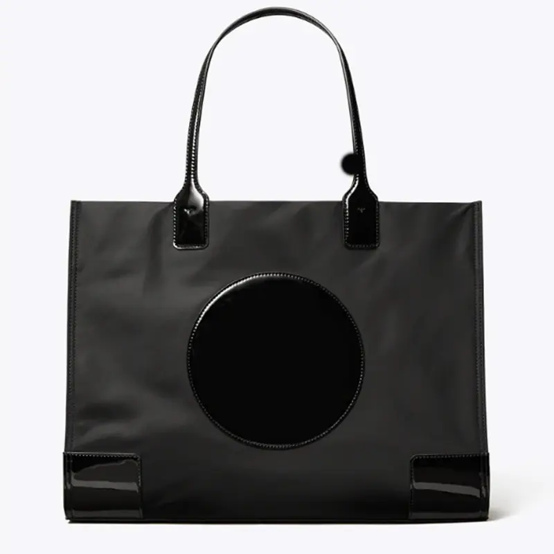 Vintage large PU leather handbags for women black and navy blue custom handbag