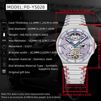 En stock 1 pièce, logo personnalisé, 50 pièces, Pagani Design YS028, fabricant OEM ODM, montre-bracelet automatique mécanique de luxe pour hommes