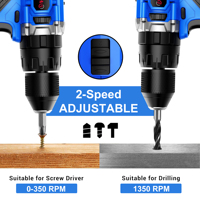 Outils électriques Hehui 20V sans fil de haute qualité, perceuse à percussion sans fil, tournevis sans fil