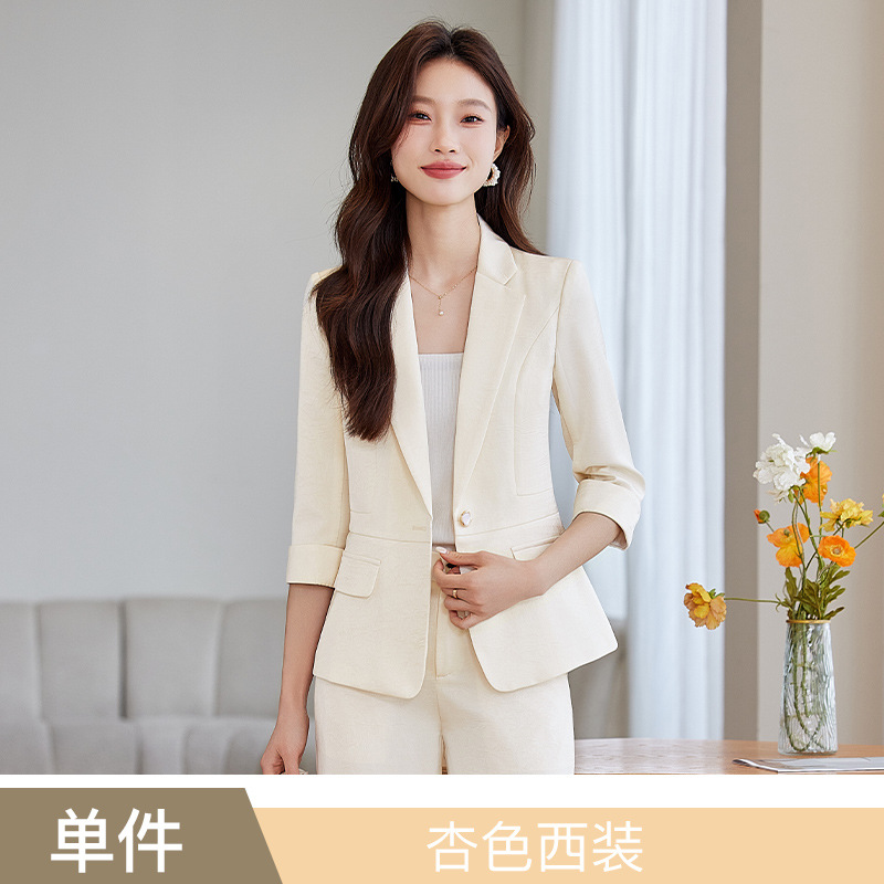 apricot suit