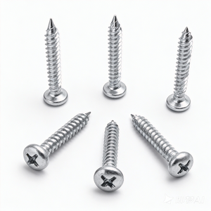 Vis autotaraudeuses # Vis à tête cylindrique 12 x 7/8 ", CR3+ Zinc 3U 6H Wr 12H Rr 4H Bake, vis pour métal, acier au carbone C1022, Homn Reen - Product Image 1