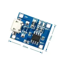 Module de charge de batterie au lithium TP4056 avec protection, double fonction, 1A, USB Type-C/Micro/Mini 5V 1A 18650