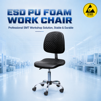 Chaise ESD KEXING avec repose-pieds réglable, mousse PU, 10^6-10^9 Ohm, tabouret de laboratoire pour atelier SMT et comptoirs hauts