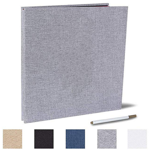 Album <span class=keywords><strong>photo</strong></span> vintage autocollant en tissu de lin pour mariage, format 26*27cm, vente en gros - Product Image 3