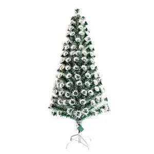 流行的6英尺弹出式发光二极管树圣诞5英尺6英尺7英尺粉色扩散器聚氯乙烯/聚酯 (箔) 带发光二极管灯的圣诞树