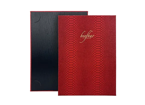 Cubierta de Menú de Cuero Personalizada del Fabricante, Tablero de Exhibición de Menú de Comida Rápida de Una Sola Página, Tarjetas de Menú de Restaurante con 4 Esquinas Fijas - Product Image 2