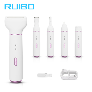 Épilateur électrique ABS 5 en 1 pour femme, tondeuse bikini en forme de R, écran LED, 600 mAh, pour l'épilation du corps entier - Product Image 1