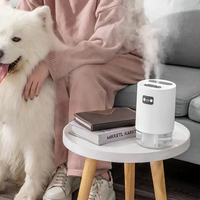 2023 Unique Portable sans fil 1000ml réservoir d'eau Mini humidificateur intelligent 2-en-1 Spray Rechargeable électronique Air ventilateur humidificateur