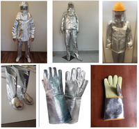 Tissu ignifuge résistant à la chaleur en Para-Aramide enduit de feuille d'aluminium pour vêtements de pompier, usage aérospatial et automobile